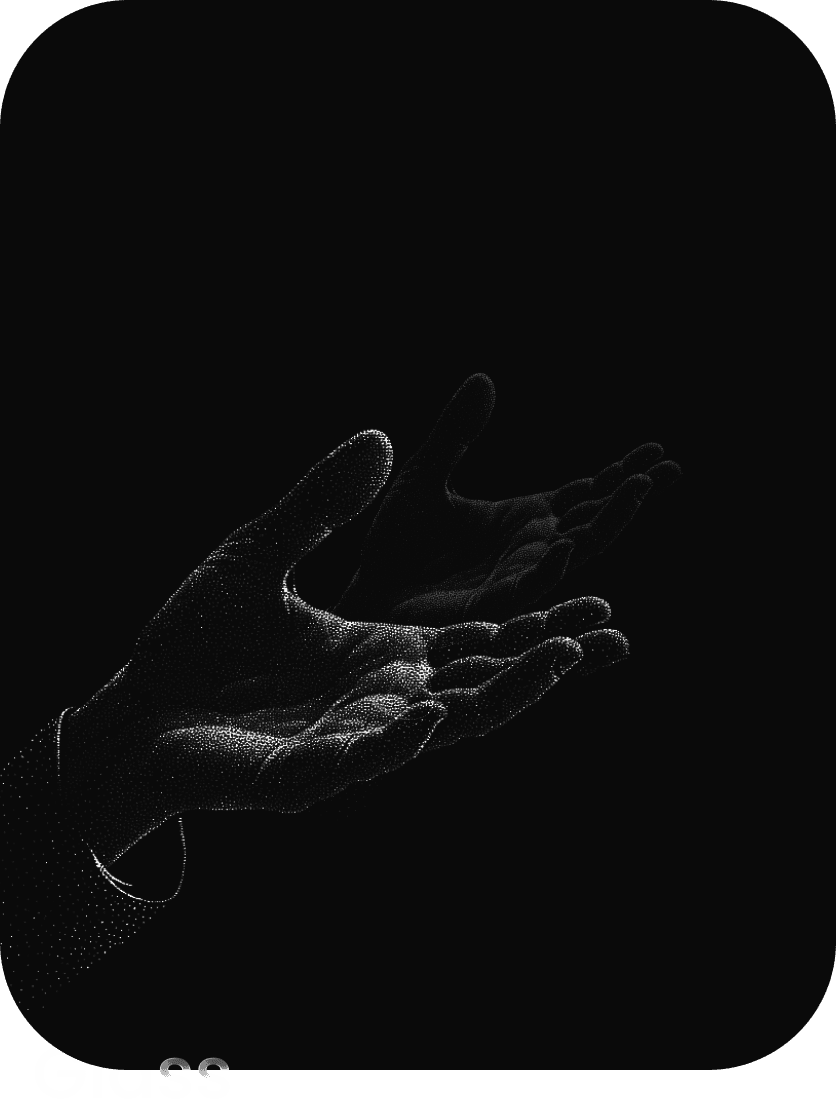 Glass hand banner